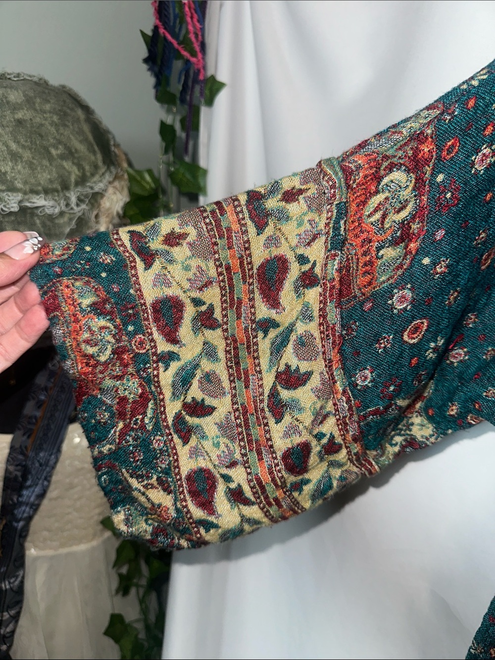 EARTHBOUND Teal Boho Elephant & Tree Tunic - reversible - Picture 5 of 9